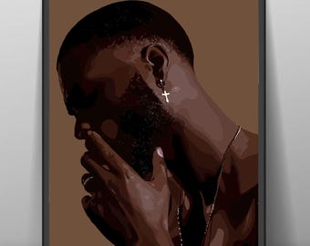 Black man art, urban art, black male art, African black man art, black man wall art, abstract art, black culture art, African American art