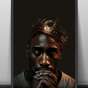 Black King Wall Art, Black Man Art, Urban Art, Black Male Art, Black Man Wall Art, Abstract Art, Black Culture Art, African American Art