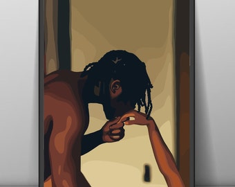 Black Love Art Print: African American Couple Illustration (Digital Download)