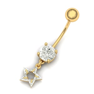 Elegant Gold Belly Button Ring | Boho Navel Piercing Jewelry | Stylish Summer Belly Ring | Perfect Gift for Beachwear & Piercing Lovers