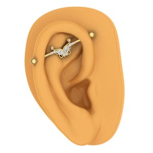 industrial piercing jewelry,Gold industrial Pin,industrial barbell,industrial piercing jewelry unique,lab grown diamond industrial barbell