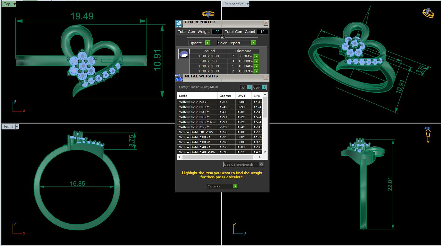 Custom Ring Design Digital File | 3DM or RPD CAD File | Jewelry Design ...