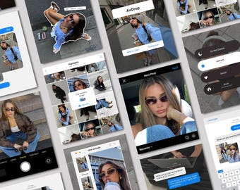 100 iOS Core Instagram Templates | Aesthetic Social Media Templates | Social Media Manager Posts | Social Media Marketing | UGC