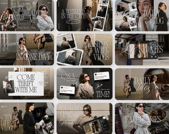 20 Trending YouTube Thumbnail Templates Canva | Editable YouTube Thumbnails | Content Creator Templates