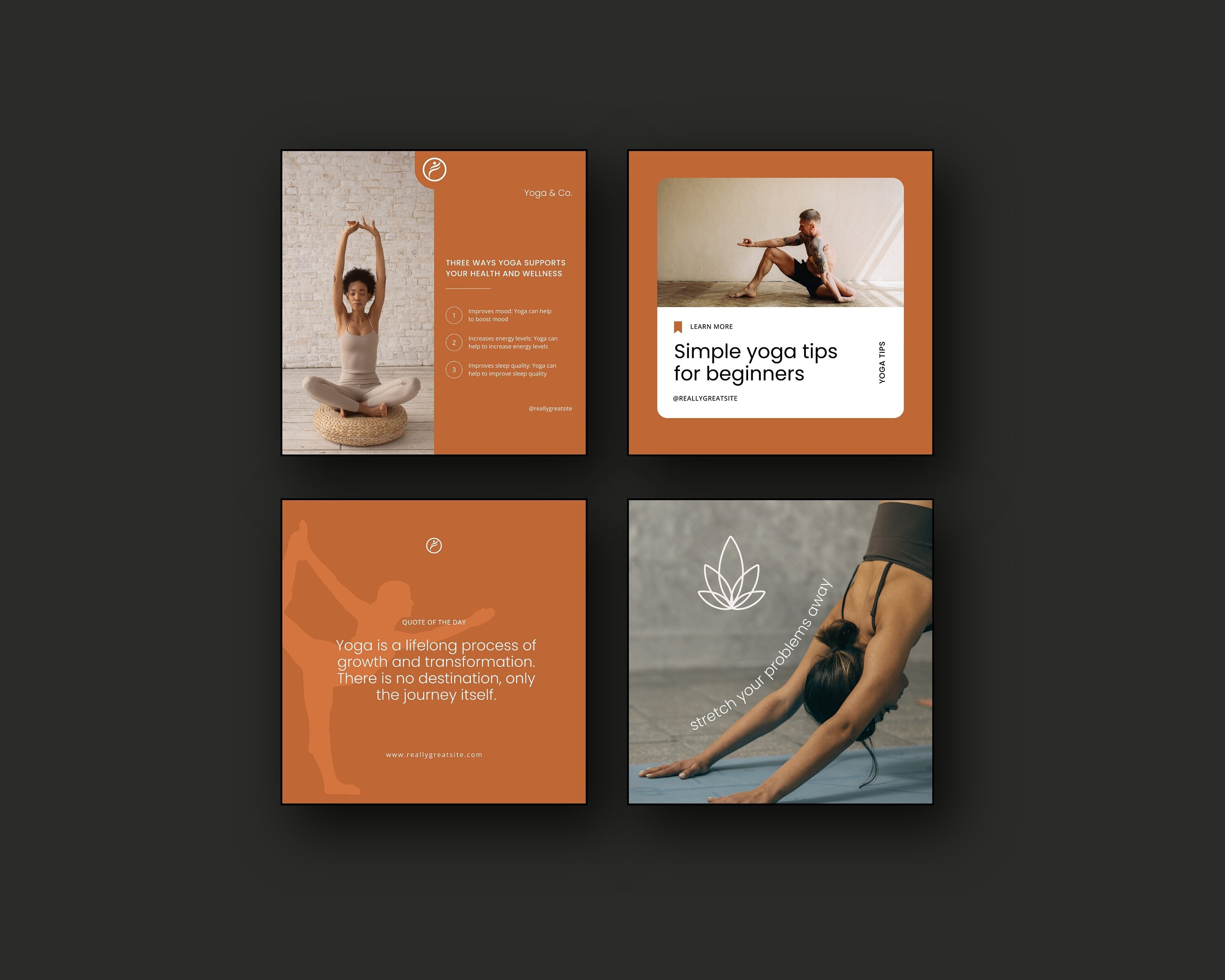 65 Yoga Instagram Post & Story Templates | Yoga | Yoga Template | Yoga ...