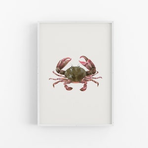 Crab Print | Coastal Wall Art, Nautical Decor, Beach Decor, Beach Wall Art, Ocean Wall Art, Coastal Decor, Beach Print, Beach House Decor