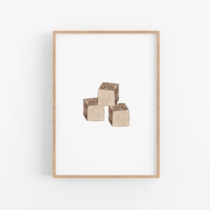 Toy Blocks Print | Printable Nursery Wall Art, Toyroom Playroom Art Print Poster, Boho Nursery Print, Gender Neutral Nursery Art Decor