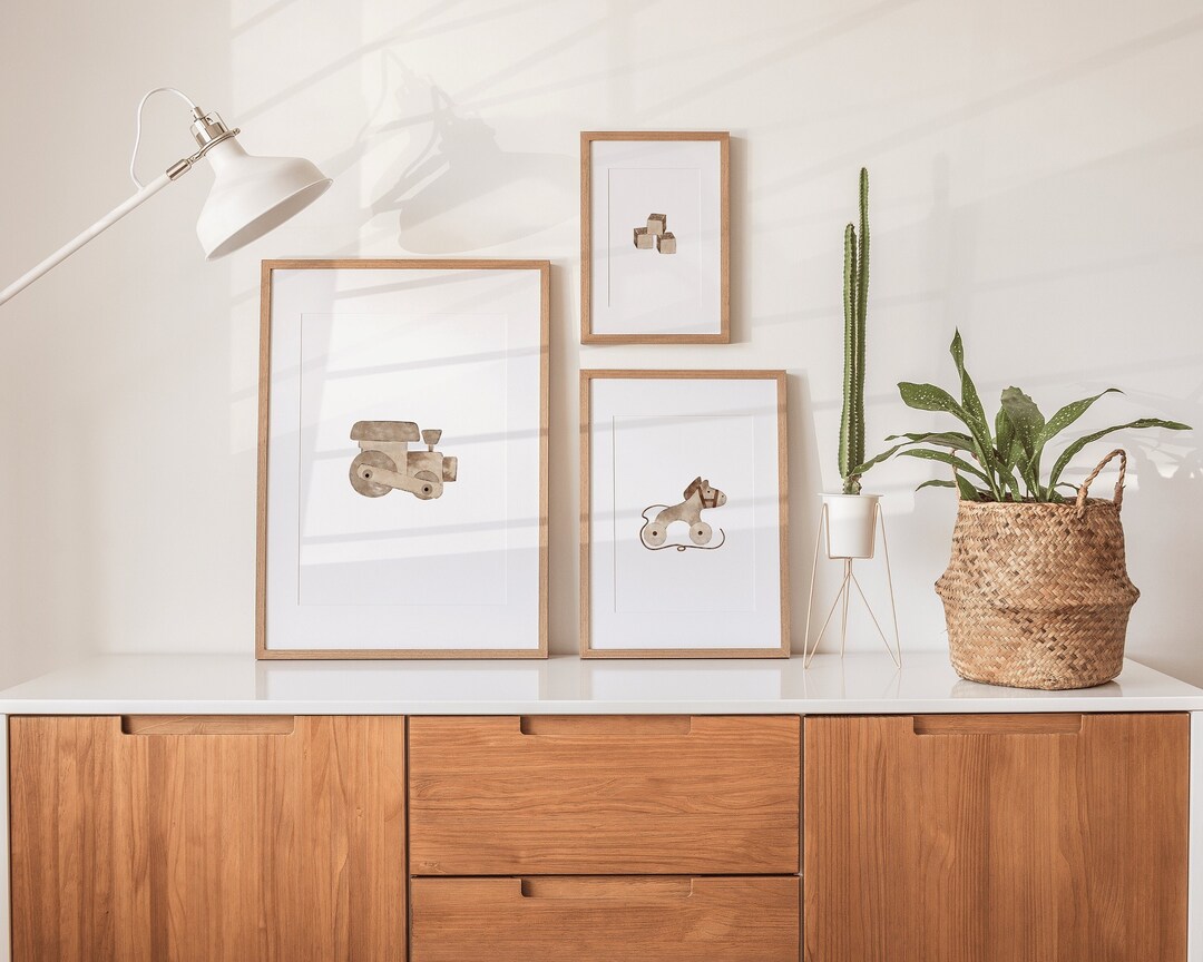 Set of 3 Nursery Prints | Printable Nursery Wall Art Set, Neutral ...
