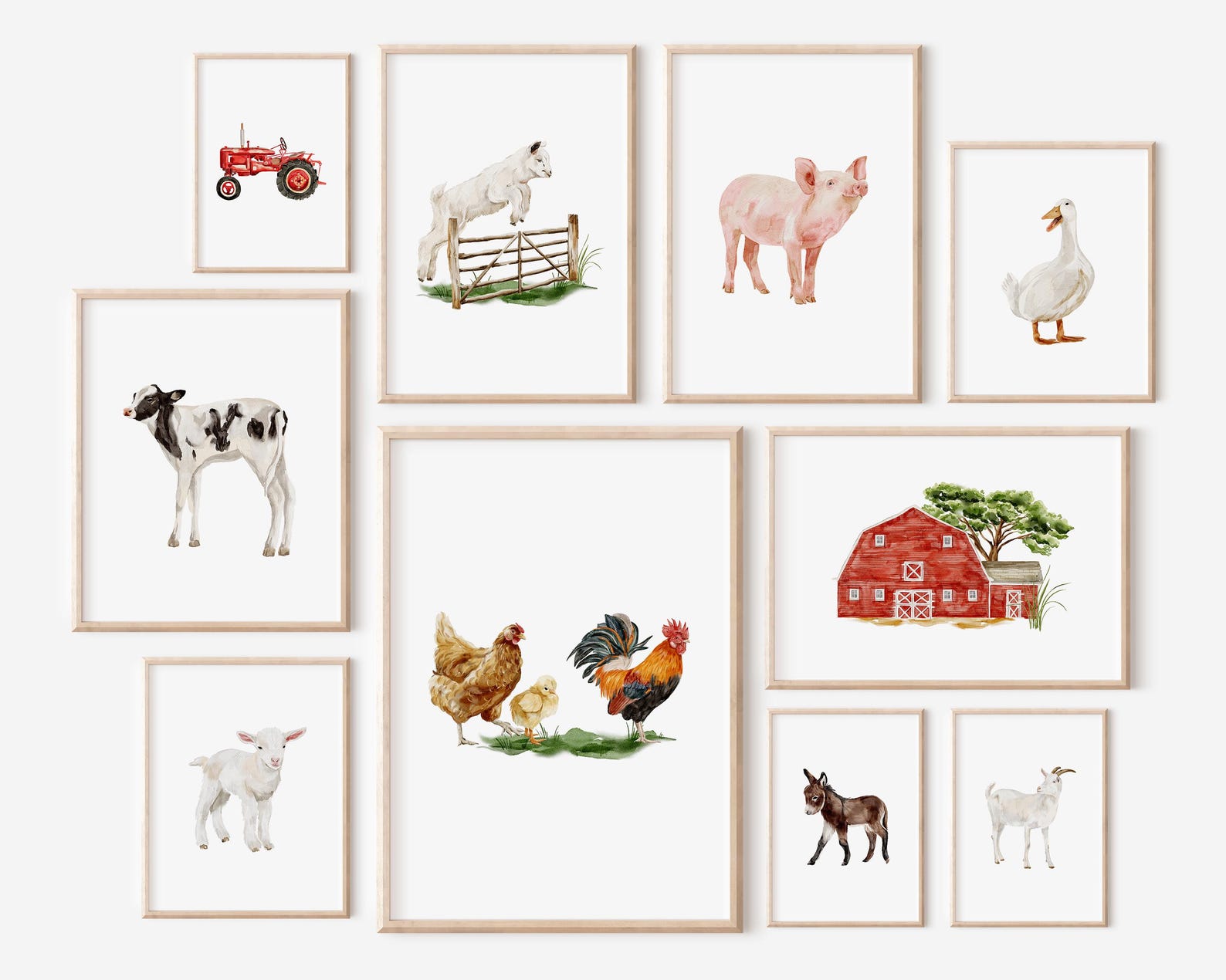 Set of Farm Animal Nursery Prints | PRINTABLE Farm Nursery Decor ...