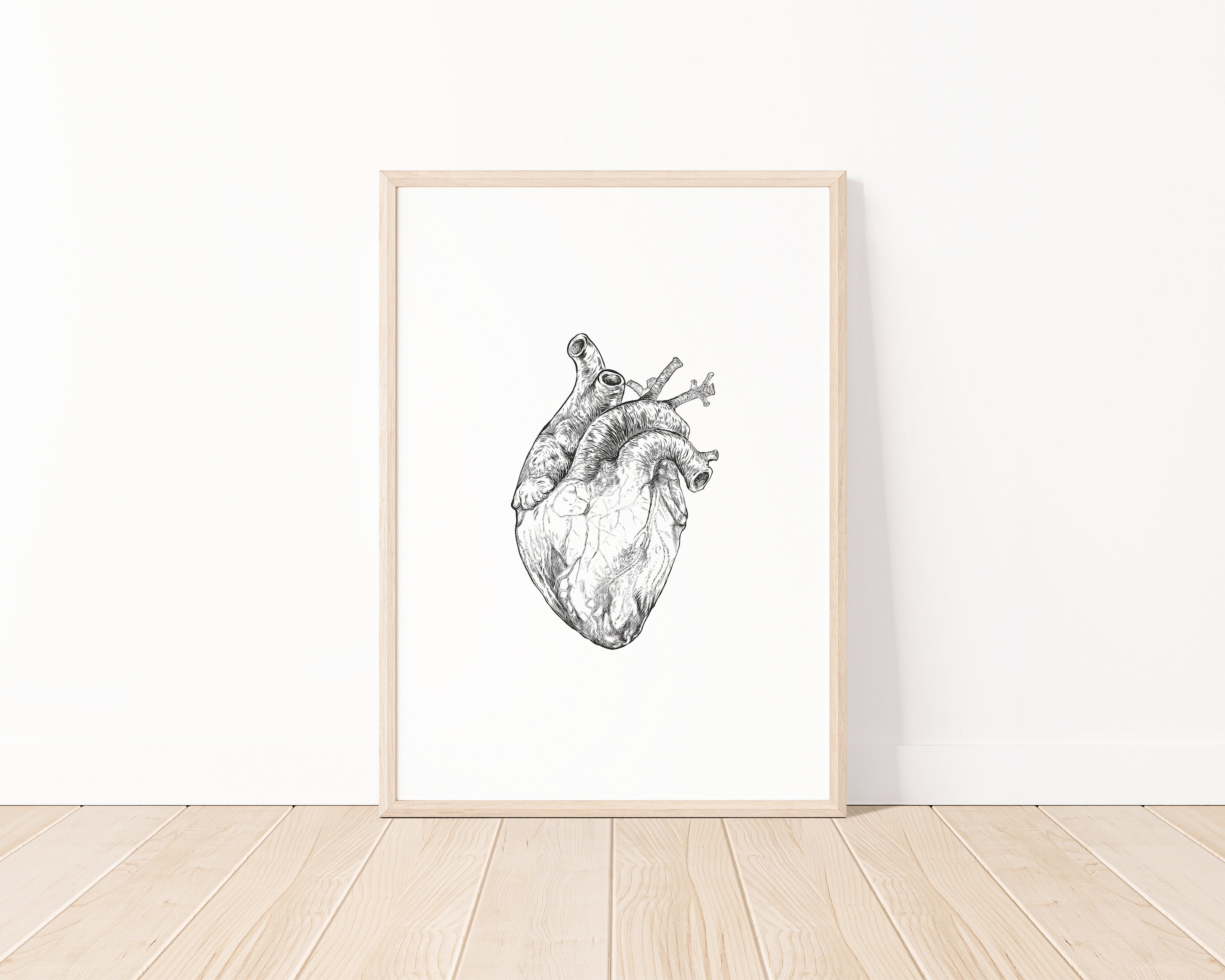 Anatomical Heart Wall Art | Vintage Anatomy Poster Printable Medical ...