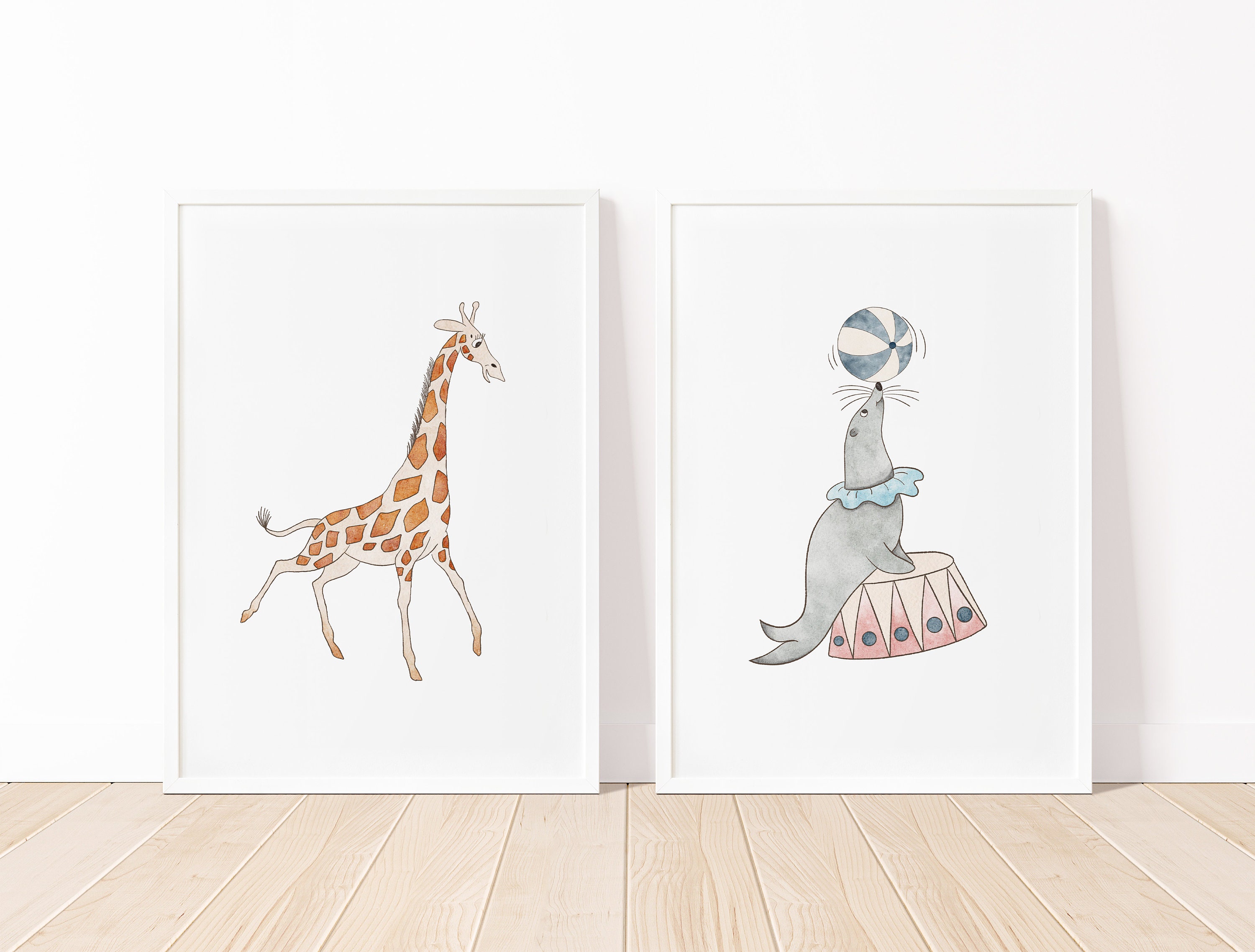 Set of 8 Nursery Circus Prints | Printable Circus Wall Art Prints ...