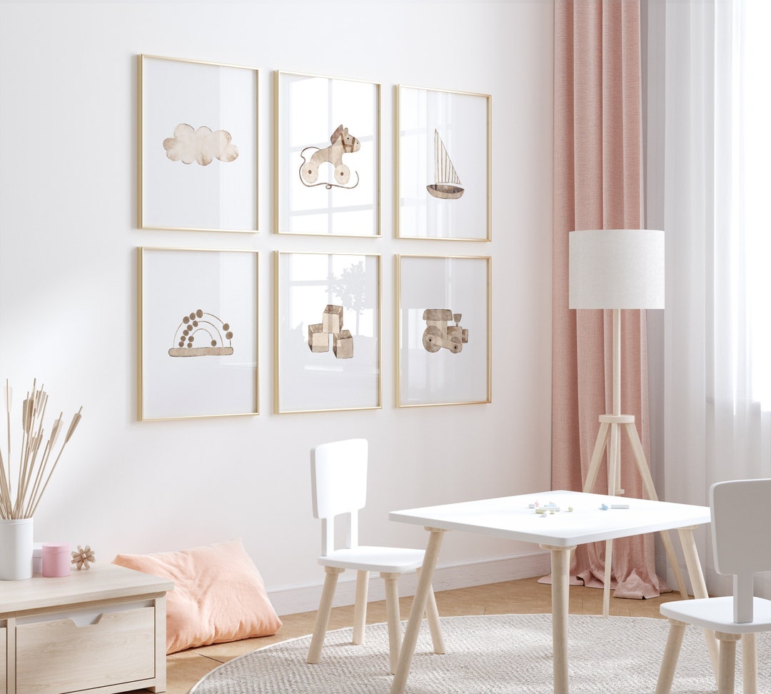 Set of 6 Nursery Prints PRINTABLE Nursery Wall Art Set, Gallery Wall ...