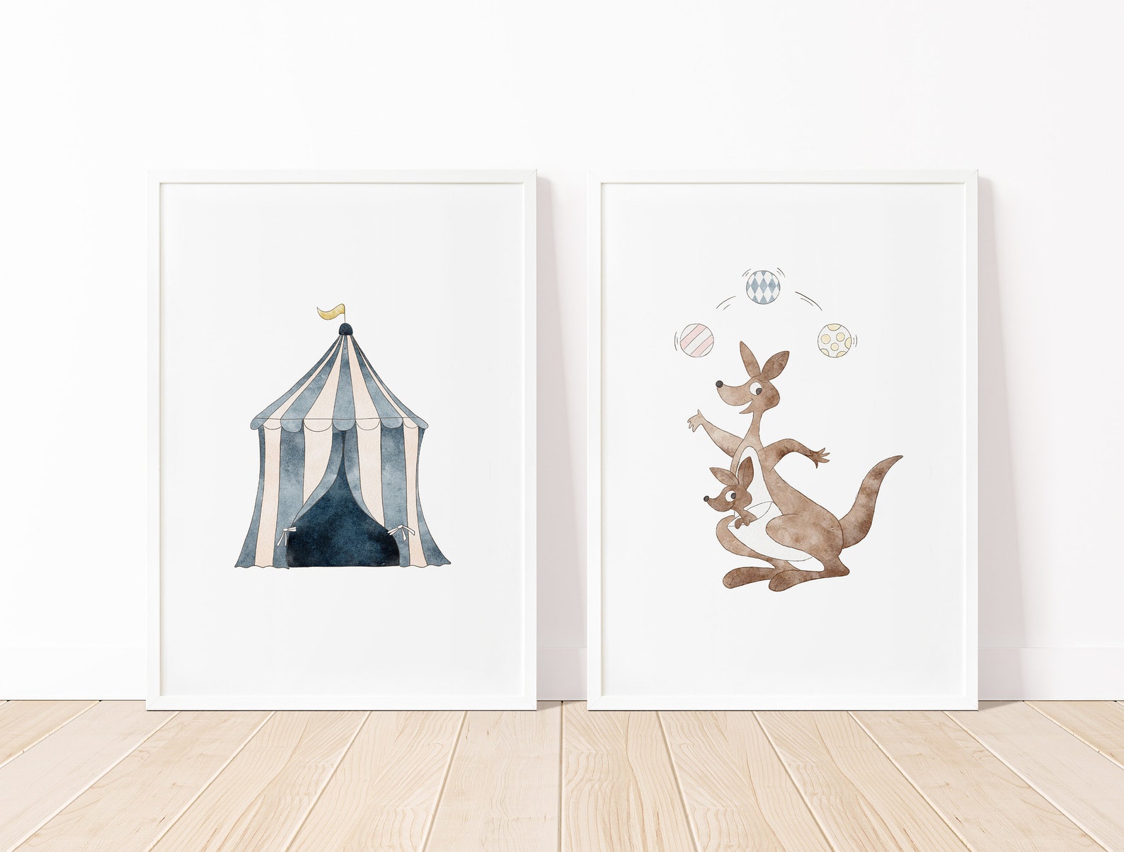 Set of 8 Circus Nursery Prints | Printable Wall Art, Nursery Wall Art ...