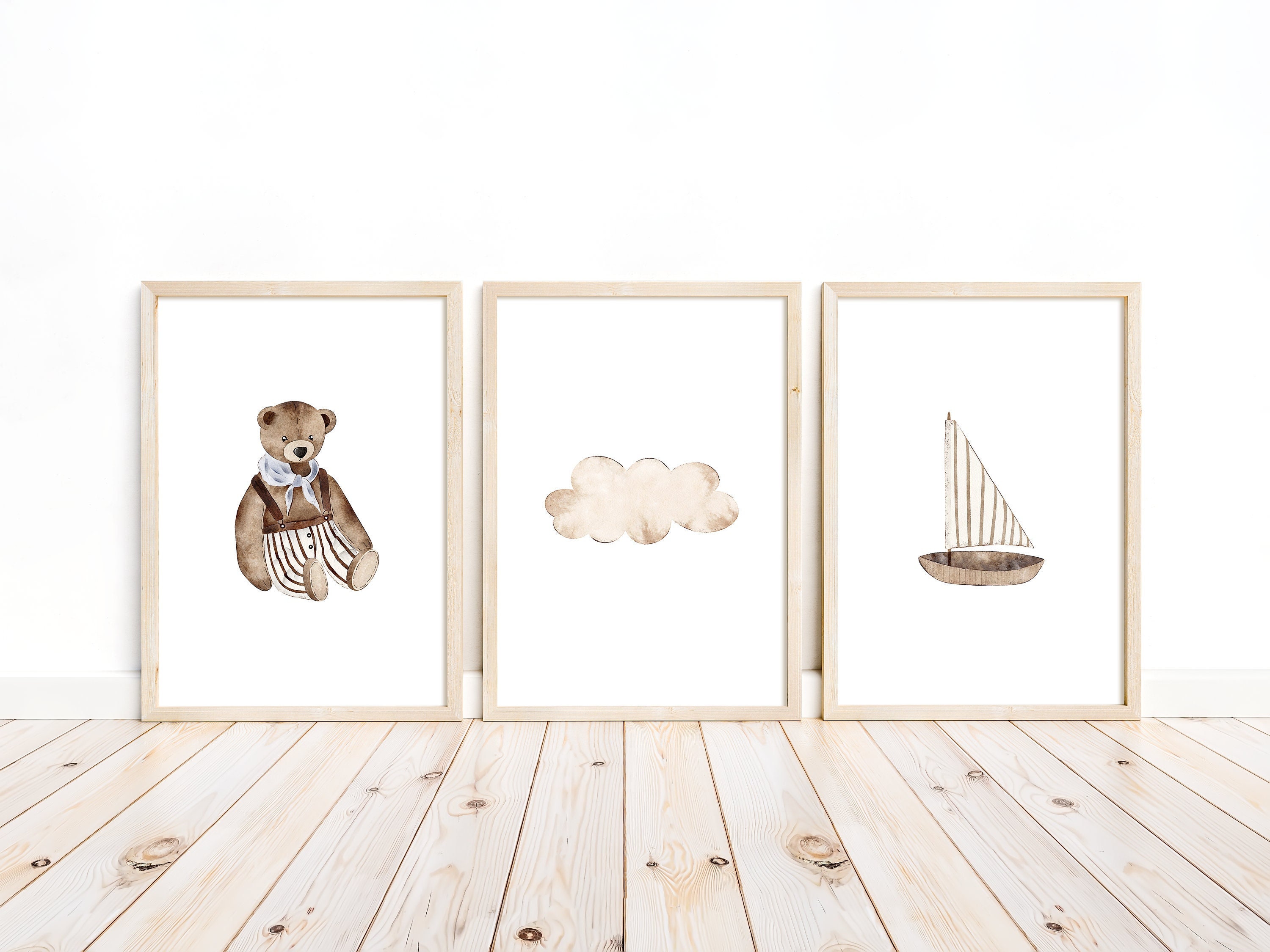 Set of 3 Nursery Prints | PRINTABLE Nursery Wall Art Set, Kids Print ...