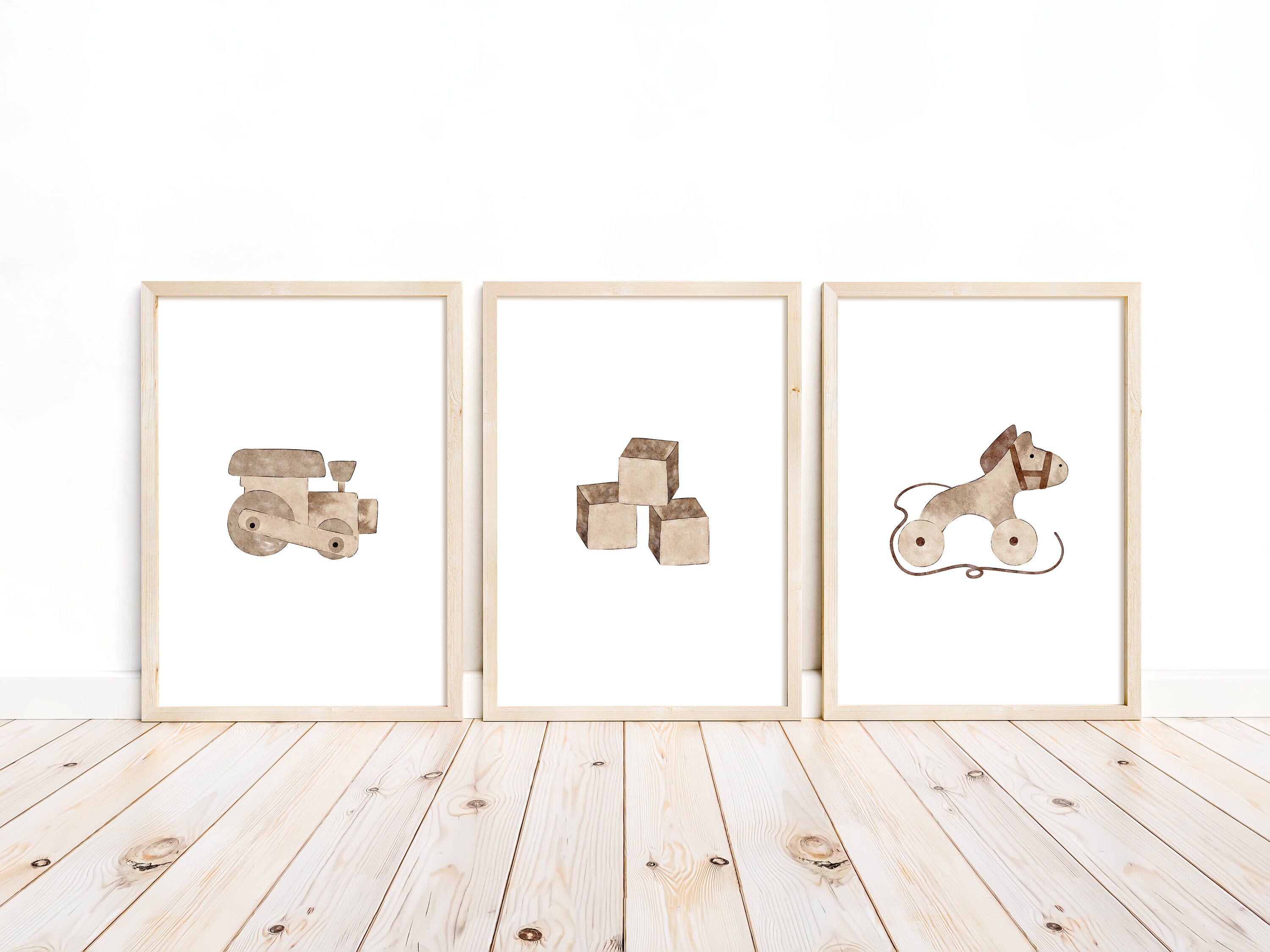 Set of 3 Nursery Prints Printable Nursery Wall Art, Gender Neutral ...