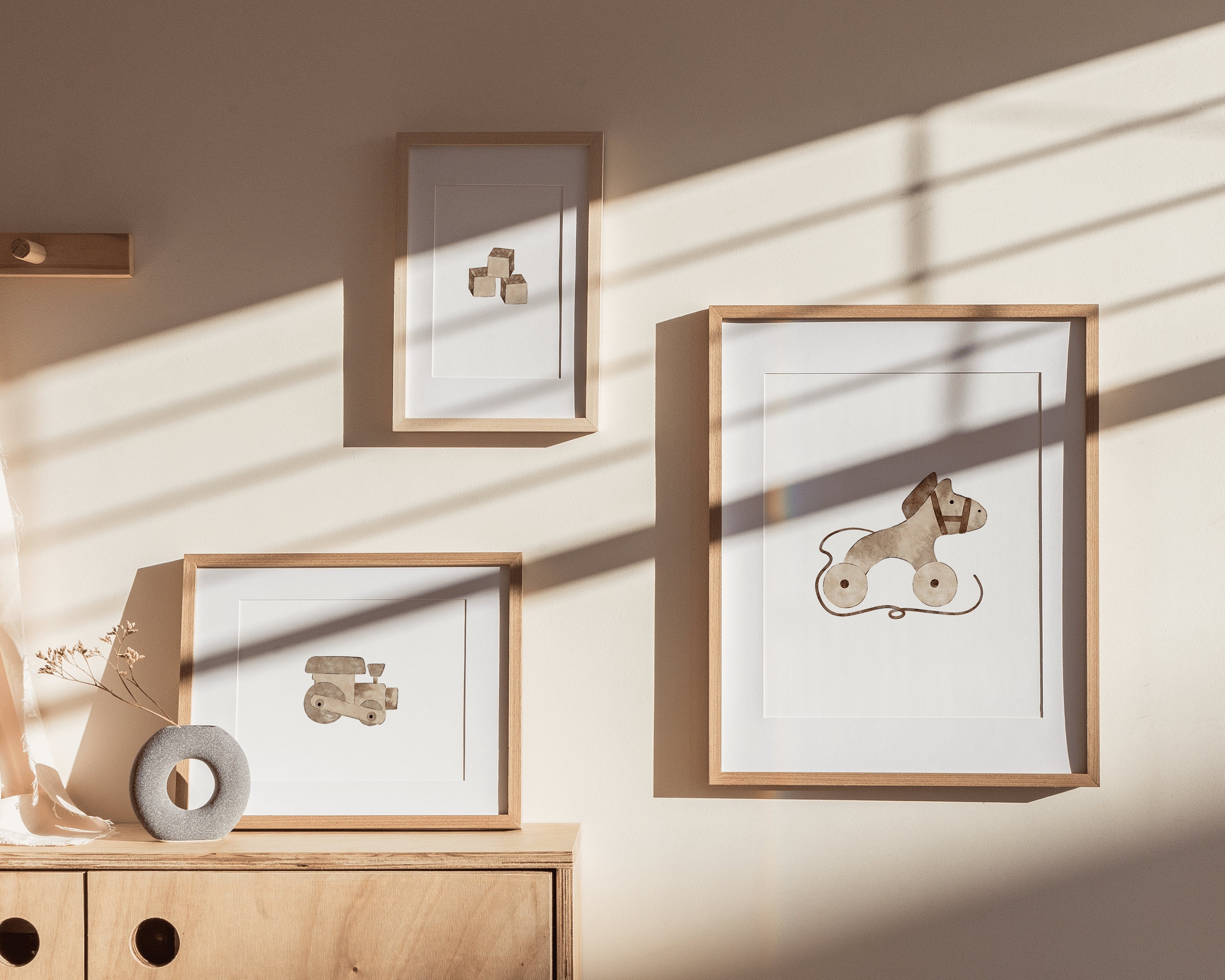 Set of 3 Nursery Prints Printable Nursery Wall Art, Gender Neutral ...