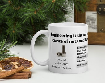 The science of bolts mug for Engineers, Scientists and Technology Enthusiasts