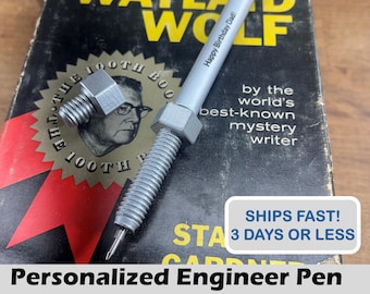 Personalized Hex Bolt Fidget Pen: Engineer Gift