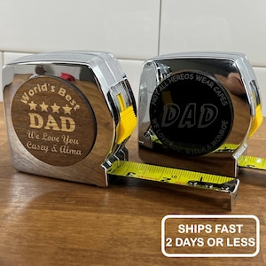 Personalized Tape Measure | Custom Engraved Tool for Dad | Father&#39;s Day Gift from Kids | Gift from Son or Daughter | Custom Gift for Him