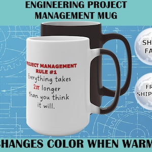 Grappige ingenieur mok, projectmanagement, mok voor ingenieur, mok voor manager, mok projectmanagement, grappige koffiemok, wetenschappelijke mok