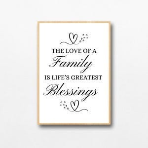 Family Print, Family Wall Art Quote Print, Digital Wall art, Home decor, Family quote, inspirational quote, Instant download