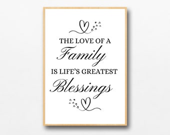 Family Quote Print: Inspirational Home Decor (Digital Download)