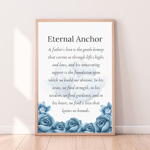 El amor de un padre, impresión del poema del padre, regalo para papá, regalo del día del padre, regalo de cumpleaños de papá, carta al arte de pared imprimible del padre