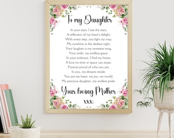 Poem For Daughter: Heartfelt Gift From Mother (Digital Download)