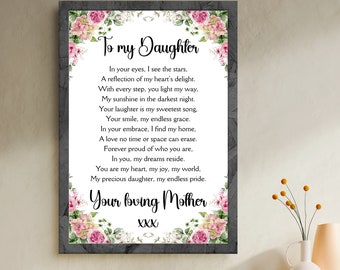 Poem For Daughter: Heartfelt Gift From Mother (Digital Download)