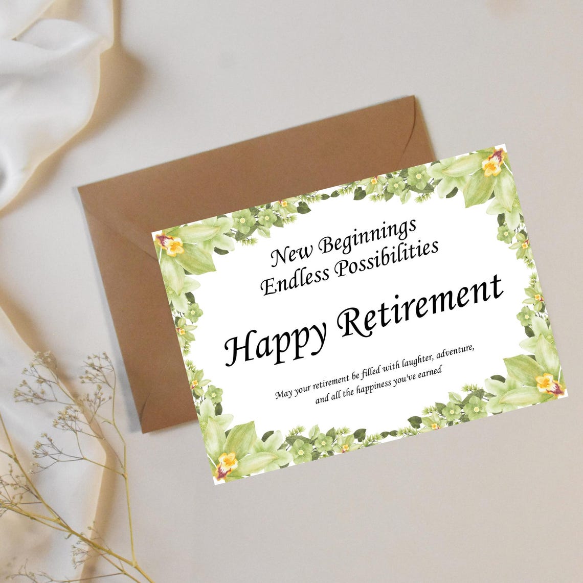 Happy Retirement Card, Retirement Greeting Card Printable, Retirement