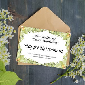Carte de retraite heureuse, carte de voeux de retraite imprimable, voeux de retraite, carte de retraite de collègue, carte de retraite de collègue