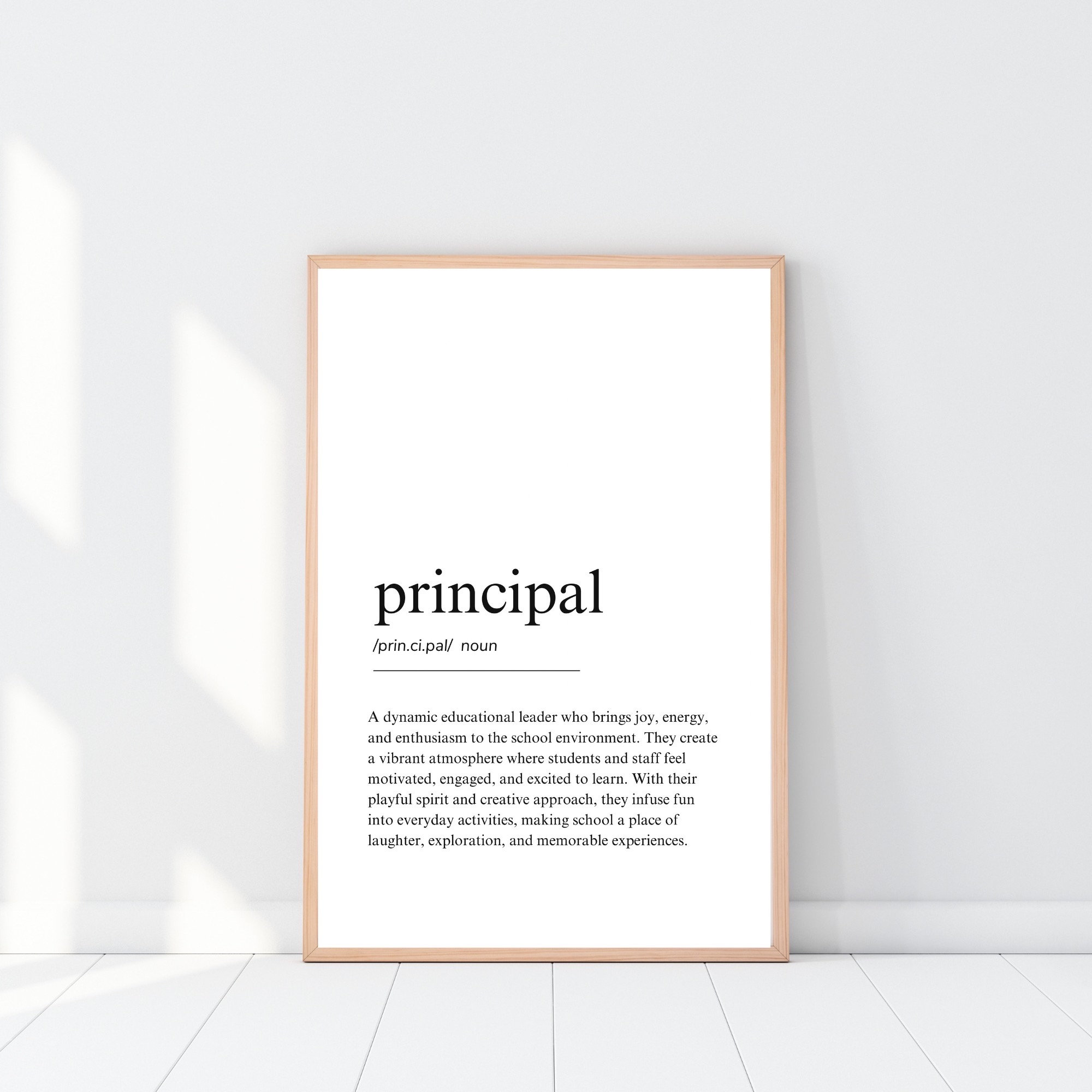 Principal Definition Print, School Principal Gift, Principal Thank You
