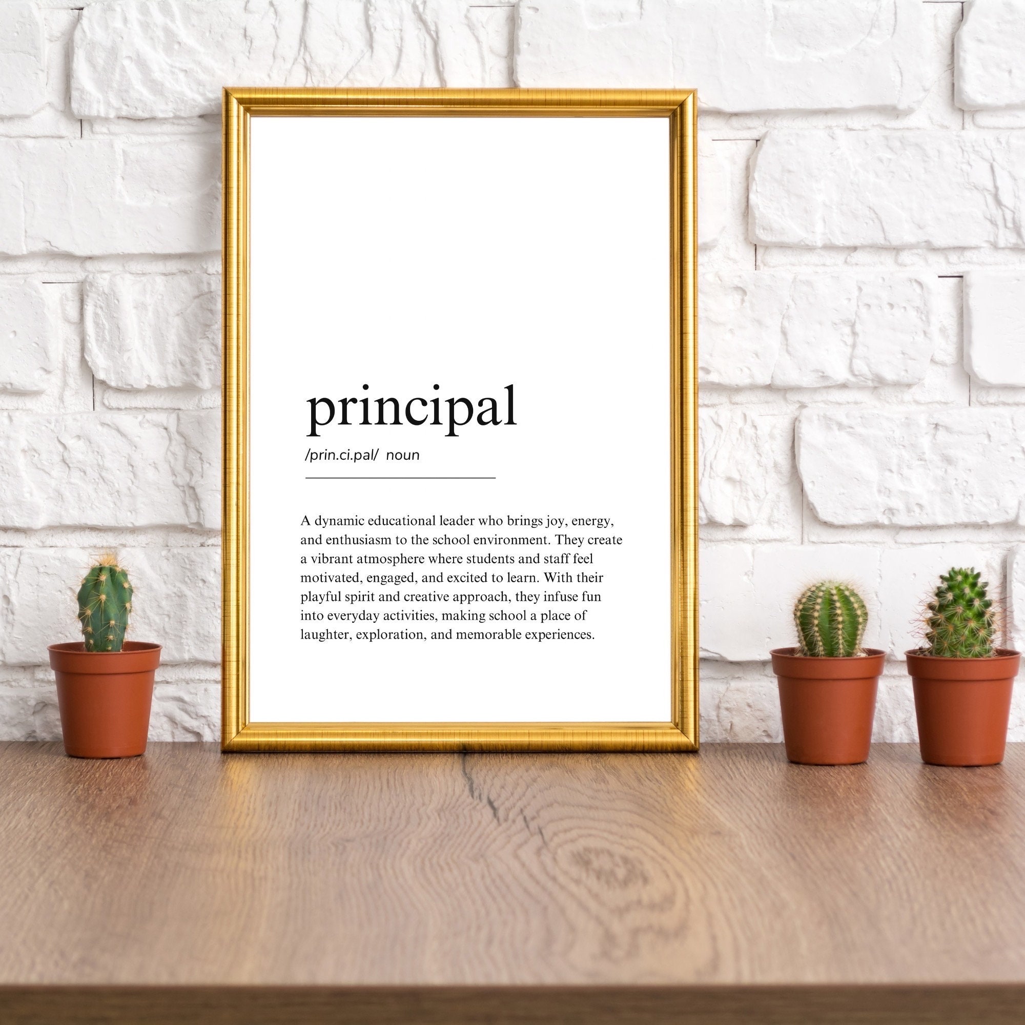 Principal Definition Print, School Principal Gift, Principal Thank You