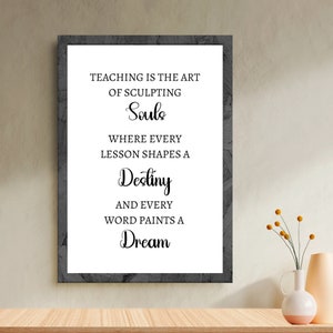 Teacher Gift, Teacher Thank You Gift, Classroom Decor, Teacher Quote Print, Teacher Appreciation Gift, Preschool Teacher Gift