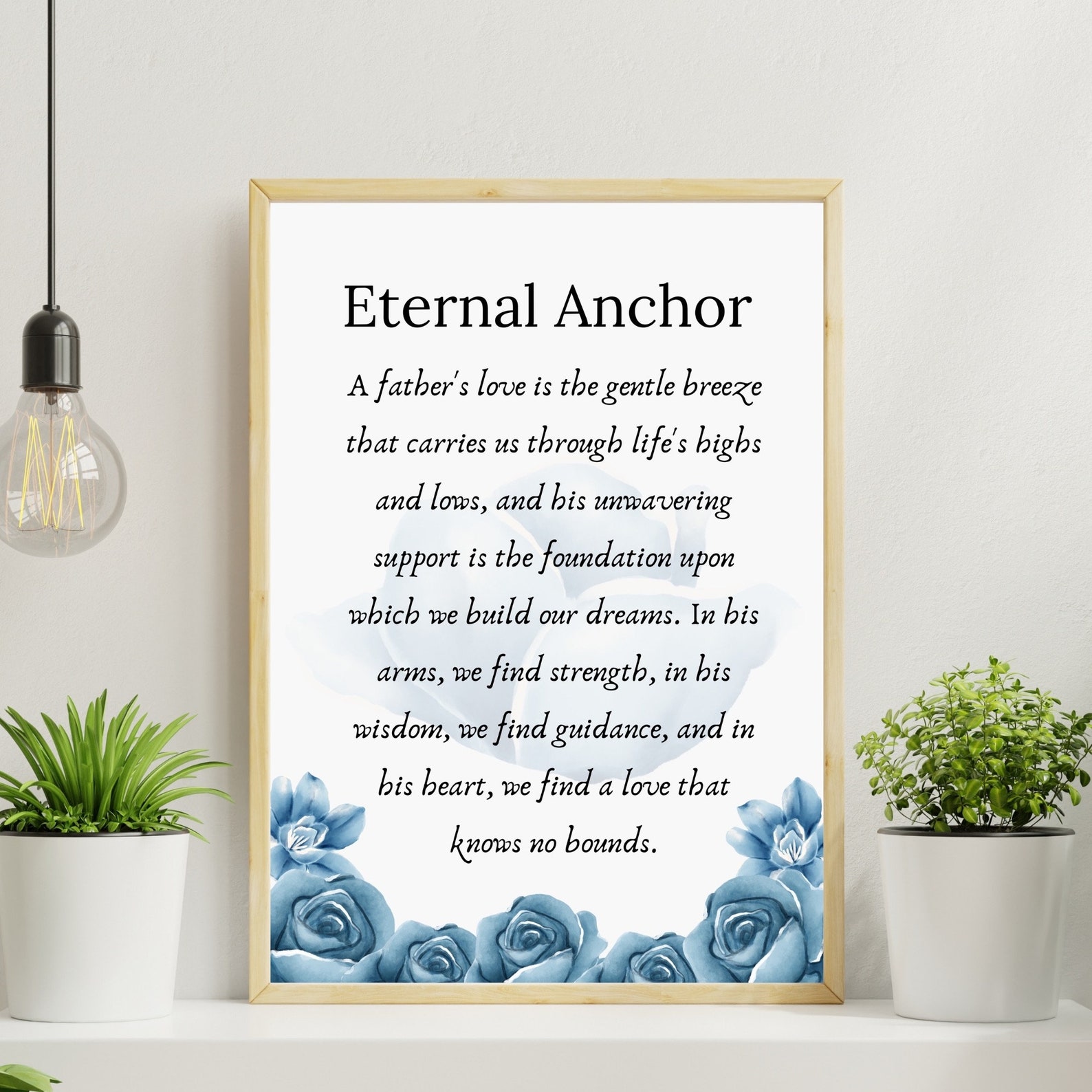 A Father's Love, Father Poem Print, Gift for Dad, Father’s Day Gift ...