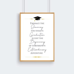 Graduation Quote, Graduation Gift, Graduation Inspirational Quote, Printable Graduation Wall Art, Graduation Poem, Class of 2024, Grad Gift