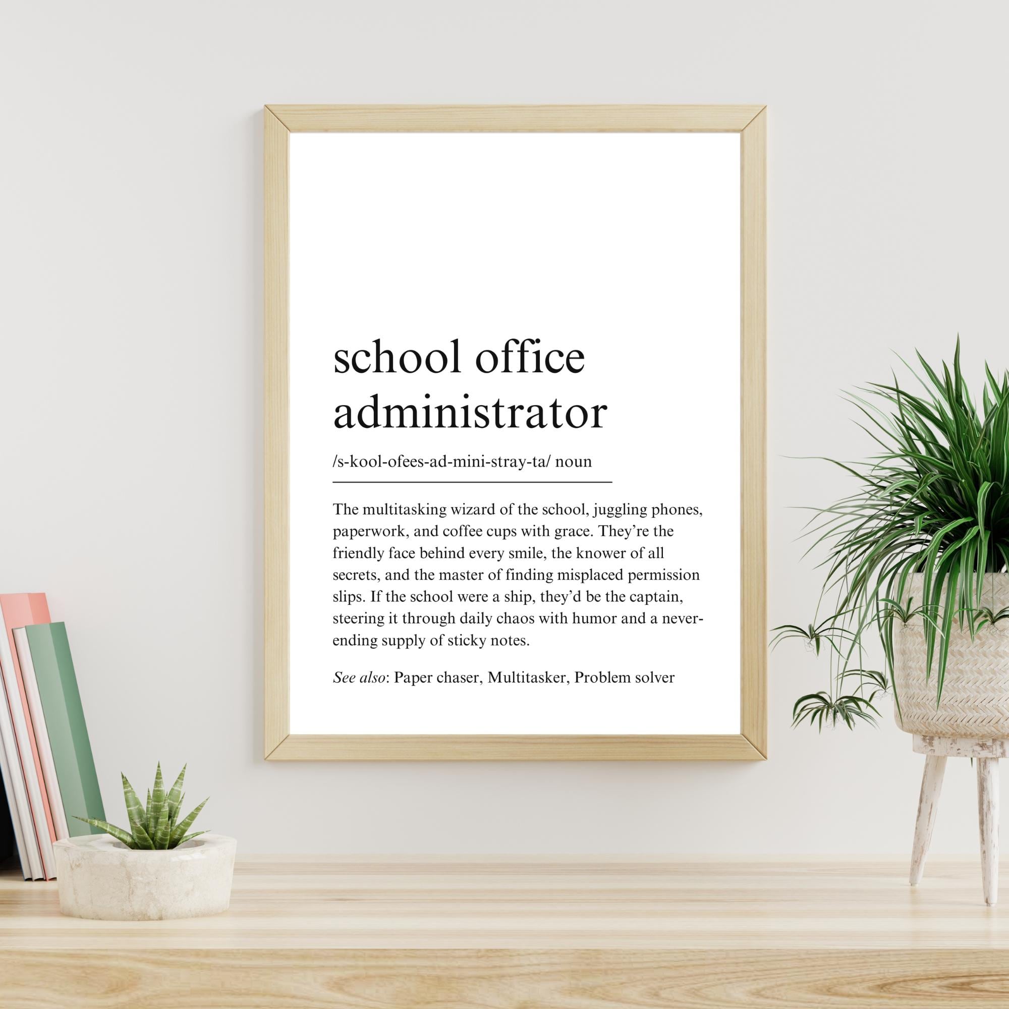 School Office Administrator Definition Print (digital Download) - Etsy