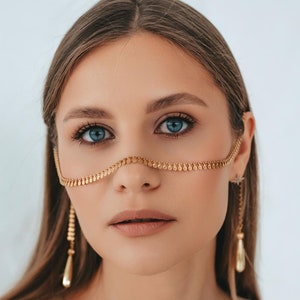 Face Chain, Face Jewelry, Head jewelry, Wedding jewerly, Body Jewelry, Festival Jewelry, Costume jewelry, Burning Man, Tulum Festival, Veil
