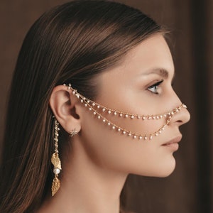 Face Chain Jewelry, Face Jewelry, Body Jewelry, Festival Jewelry, Face Chain, Costume jewelry, Burning Man, Nose Bridge, Body Chain, Mask