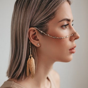 Face Chain Jewelry, Face Jewelry, Body Jewelry, Festival Jewelry, Body chain, Costume jewelry, face mask, Burning Man, Tulum Festival, Veil
