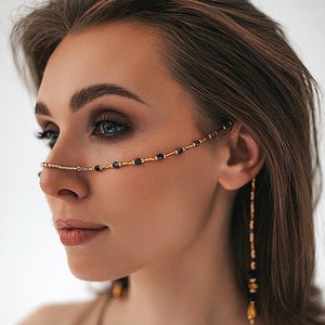Face Chain, Face Jewelry, Head jewelry, Wedding jewerly, Body Jewelry, Festival Jewelry, Costume jewelry, Burning Man, Festival Outfit, Veil