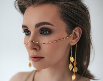 Face Chain Jewelry, Face Jewelry, Body Jewelry, Festival Jewelry, Face Chain, Costume jewelry, face mask, Burning Man, Festival Outfit