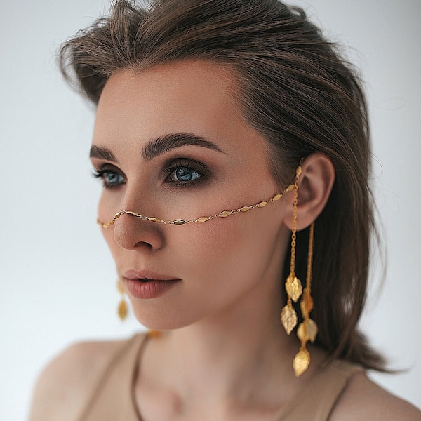 Cadenas faciales, joyería facial, joyería corporal, joyería para festivales, cadenas faciales, bisutería, mascarillas, Burning Man, atuendos para festivales.