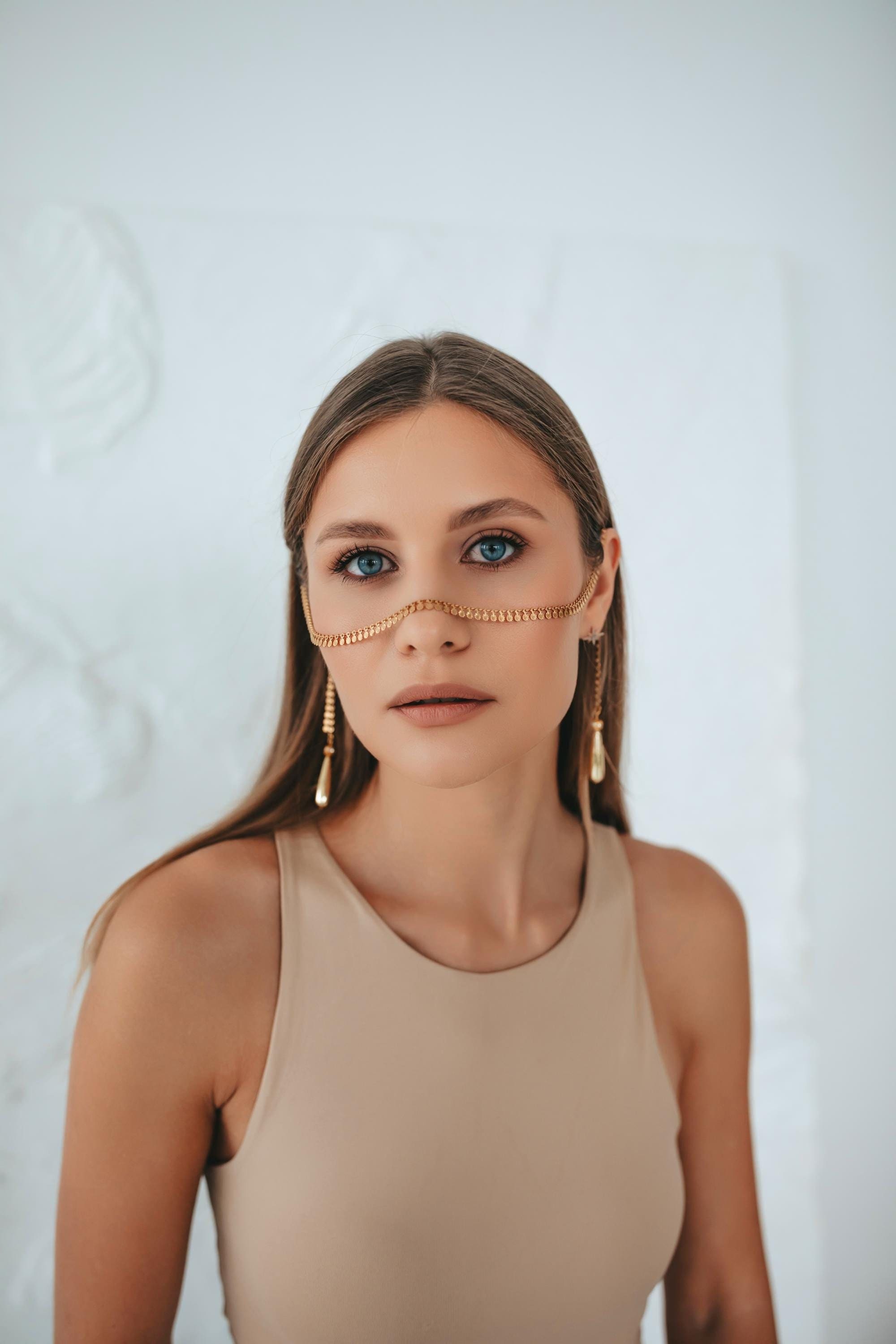 Face Chain, Face Jewelry, Head jewelry, Wedding jewerly, Body Jewelry, Festival Jewelry, Costume jewelry, Burning Man, Tulum Festival, Veil