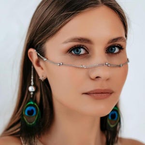 Face Chain Jewelry, Face Jewelry, Body Jewelry, Festival Jewelry, Face Chain, Costume jewelry, face mask, Burning Man, Festival Outfit