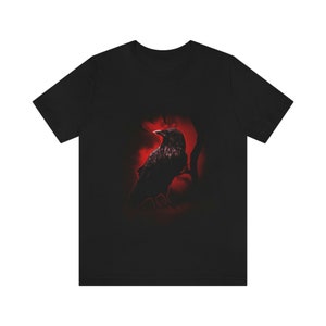 Blood Moon Raven Shirt, Blood Moon Shirt, Blood Moon and Raven, Goth Raven Shirt, Bird Lover Shirt, Crow Shirt, Dungeons and Dragons (DnD)