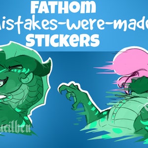 Digital Stickers, Downloadable, Dragon stickers, Discord stickers, Fathom, Seawing, wof, wings of fire