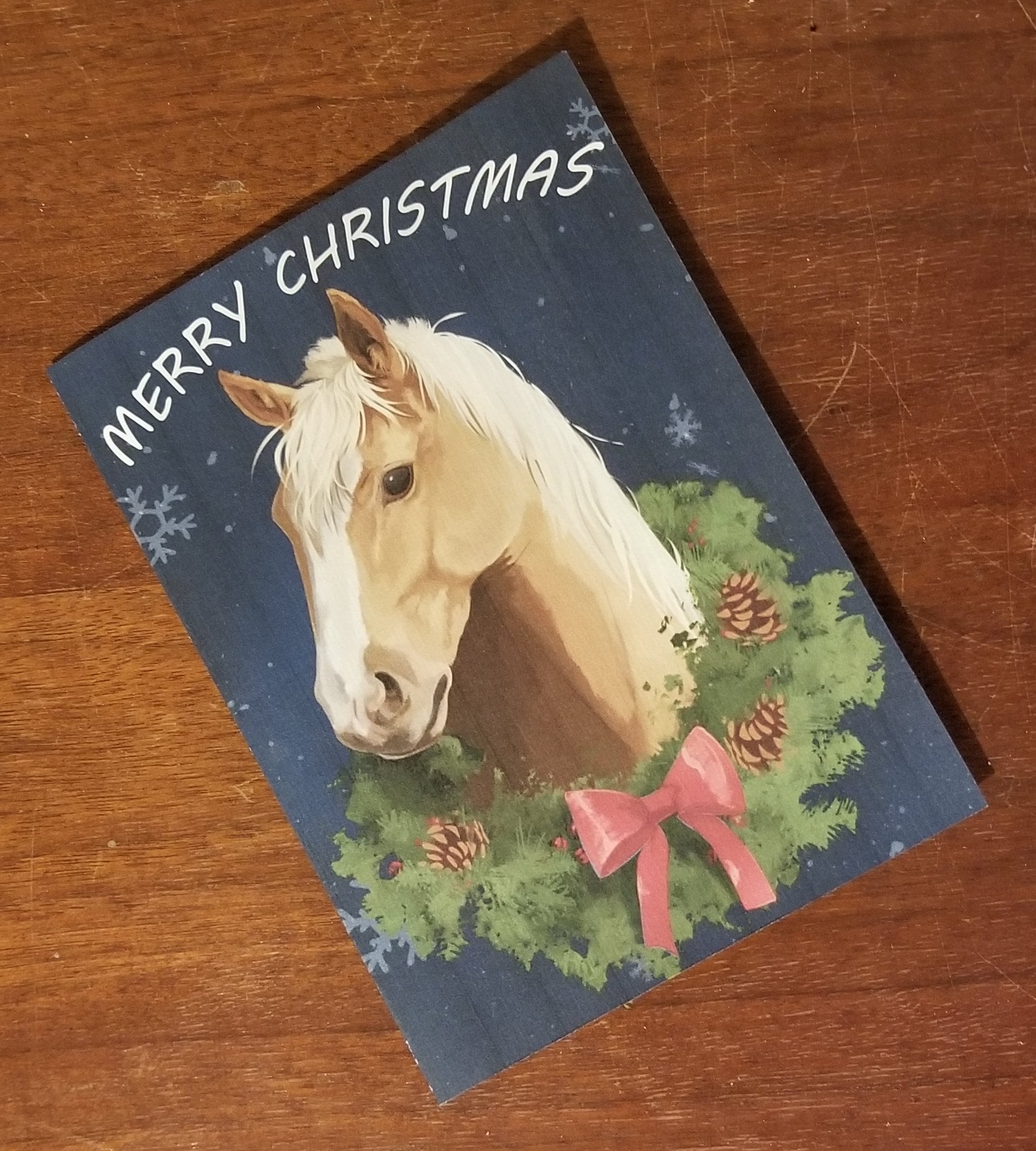 Horse Christmas Card, Printable Horse Card, Greeting Card, Christmas