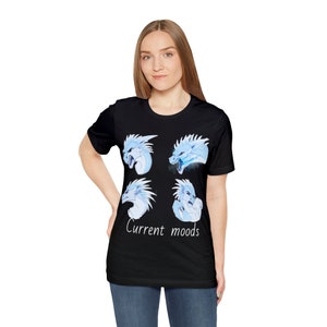 Camiseta 'Current Moods' do Wings of Fire Winter, dragões, asas de fogo, wof, arte não gerada por IA, sem variação de imagem no verso imagem 2