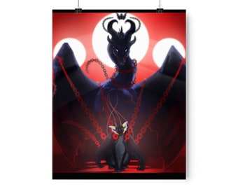 Darkstalker poster, poster, wings of fire, wof, dragon, fantasy, No-AI